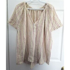 4our Dreamers 3x Gauzy Striped Top